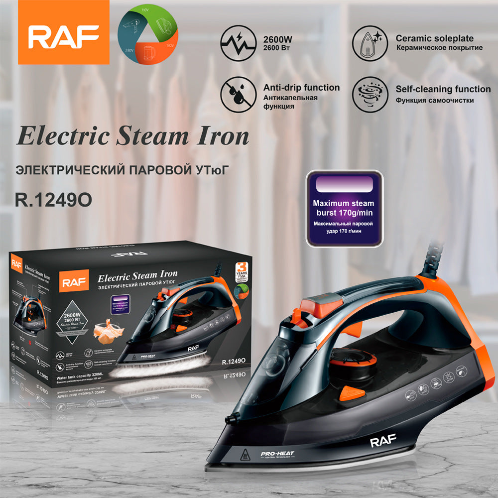 RAF EU Standard Handheld Electric Iron Household Small Portable Steam Iron Handheld Ironing Machine2600W