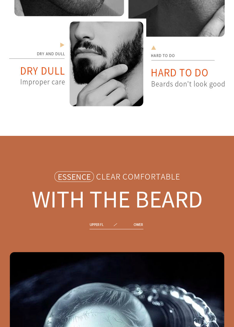 Full English Beard Care Serum SADOER Men's Beard Care Solution30ml  Foreign Trade Wholesale