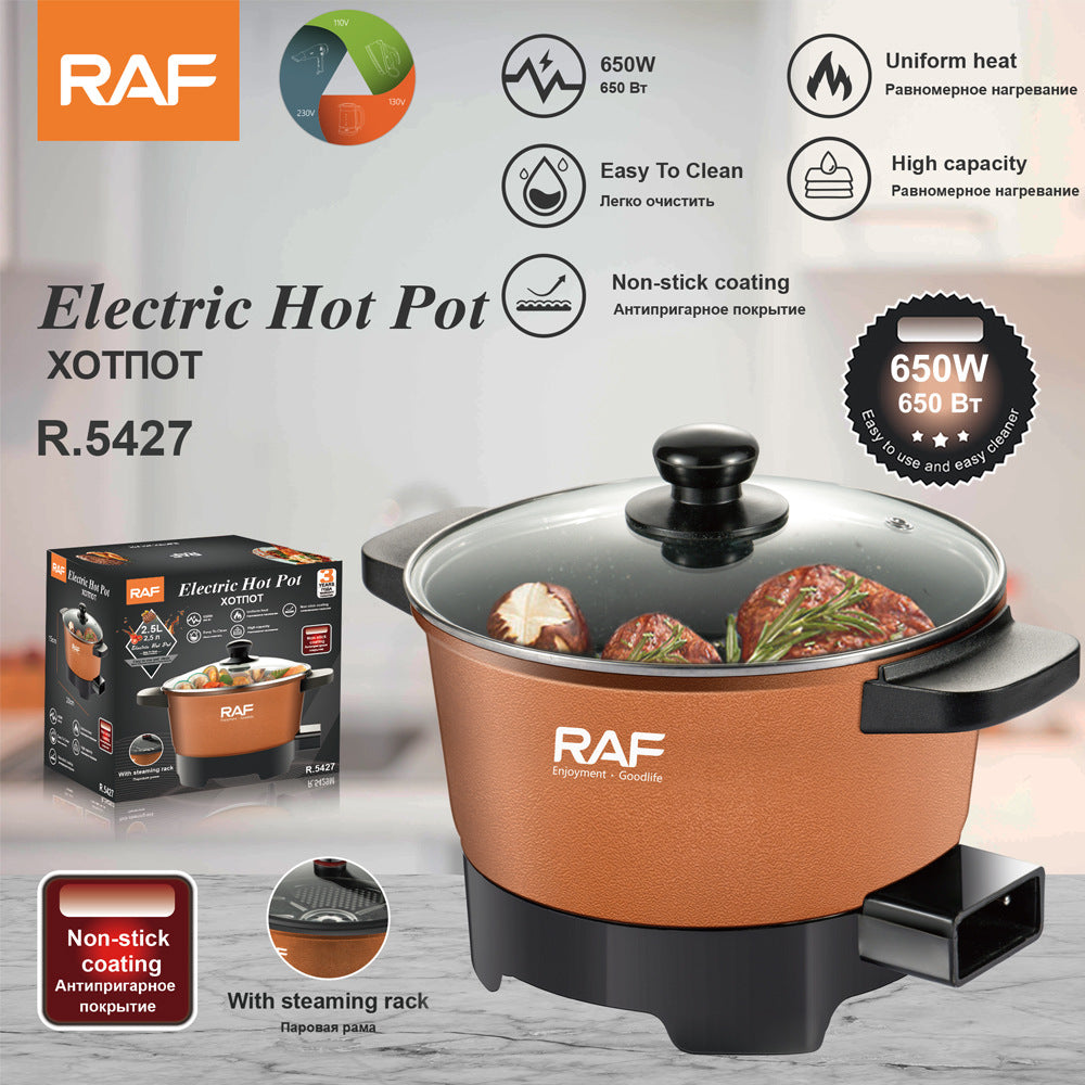 RAF European Standard Household Barbecue Hot Pot Grill and Hot Pot Combo Small Hot Pot BBQ All-in-One Pot Multifunctional Grill Machine