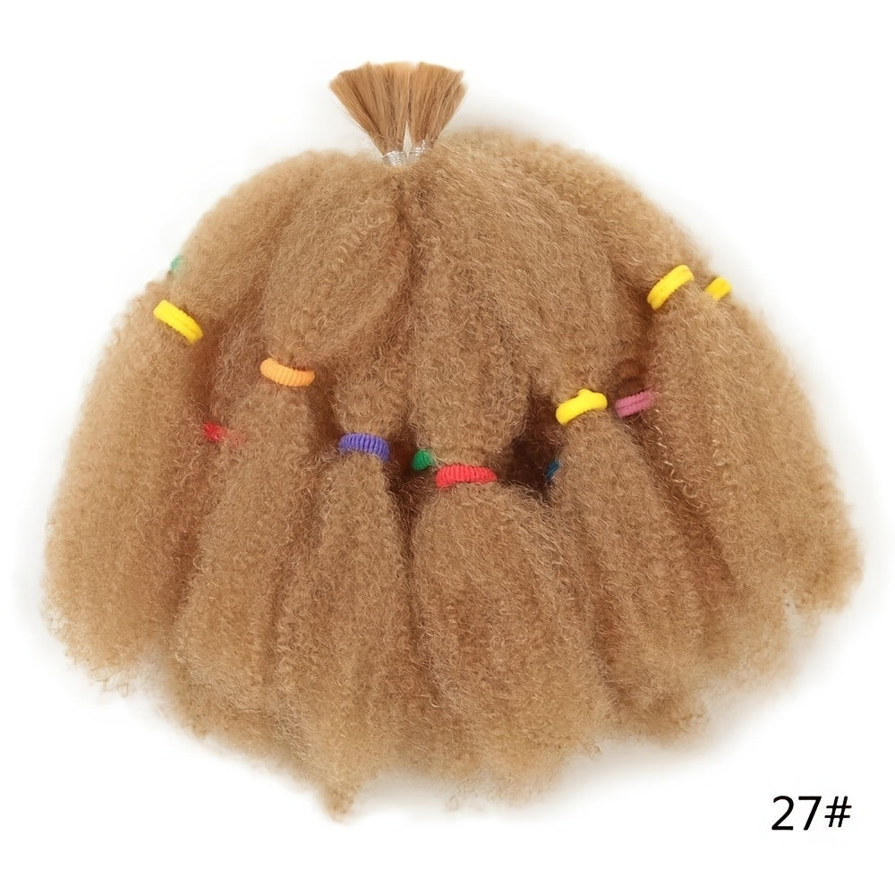 TEMU Hot-Selling European and American Style Synthetic Wig High-Temperature Fiber Wig Caterpillar Short Style Crochet hair