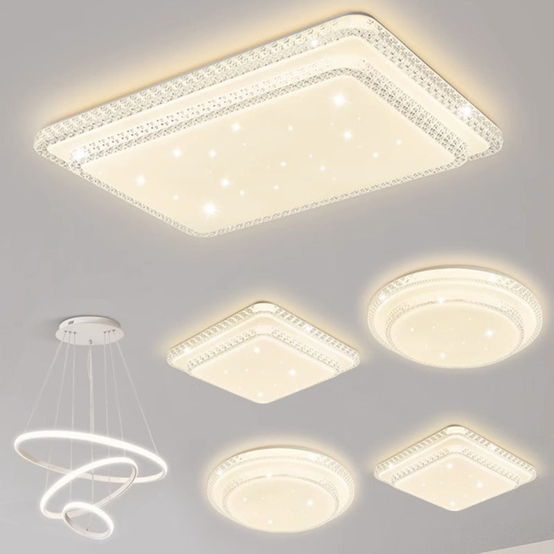 2025New led Ceiling Lamp Living Room Large Lamp Fashion Lighting Simple Modern Light Luxury Imitation Crystal Bedroom Lamp