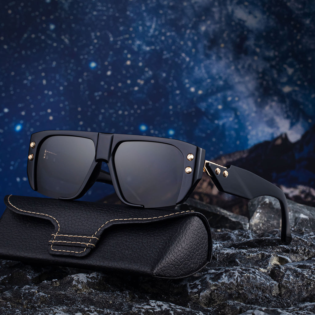 2025New Fashion Square Frame Sunglasses for Men, High-End Personality Outdoor Trend Driving Sun Protection Sunglasses for Men