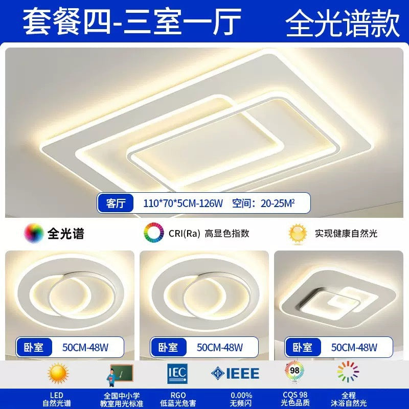 Full Spectrum Ceiling Light Living Room Light Hall Main Light Modern Simple Bedroom Light Whole House Zhongshan Lighting Home Decoration Lighting