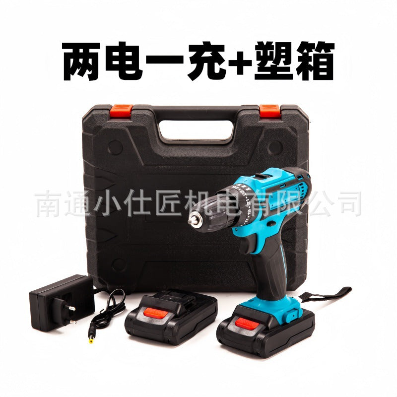 Foreign Trade Cordless Handheld Impact Drill Household Multifunctional Electric Screwdriver Brushless Lithium Battery Tool