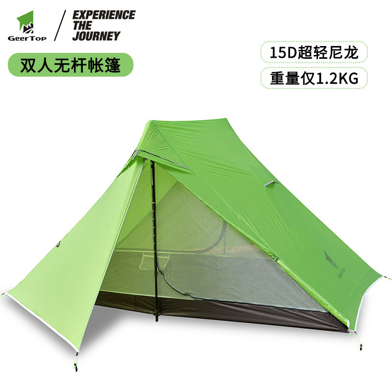 New Tent Outdoor Double Portable Lightweight Mountaineering Outdoor Hiking Waterproof Silicone Coated Camping Lightweight Waterproof