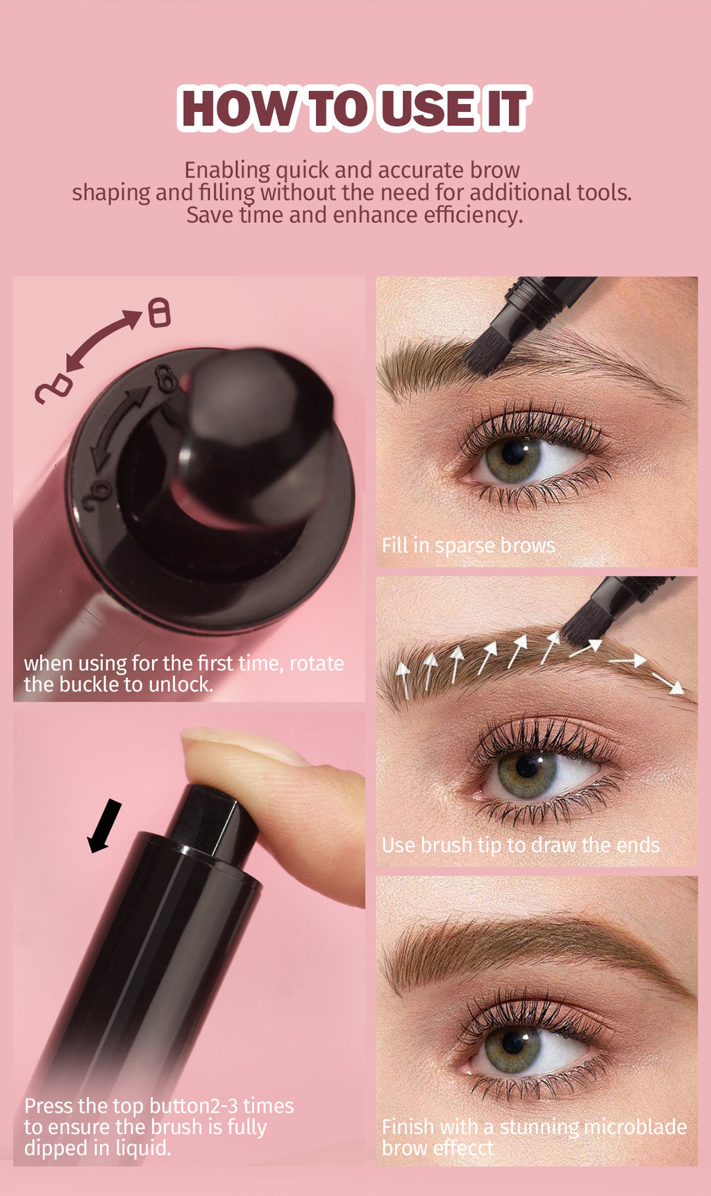 Hot-Selling Eyebrow Dye Cream Waterproof Smudge-Proof Large Brush Eyebrow Cream Long-Lasting Color No Smudging Natural Eyebrows