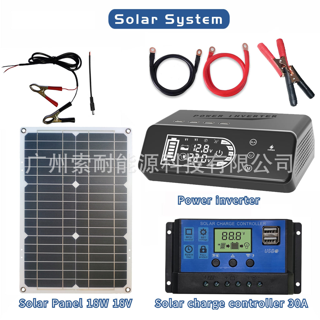 Solar Energy Kit System: 12V 1000W Inverter Controller Solar Panel Solar System