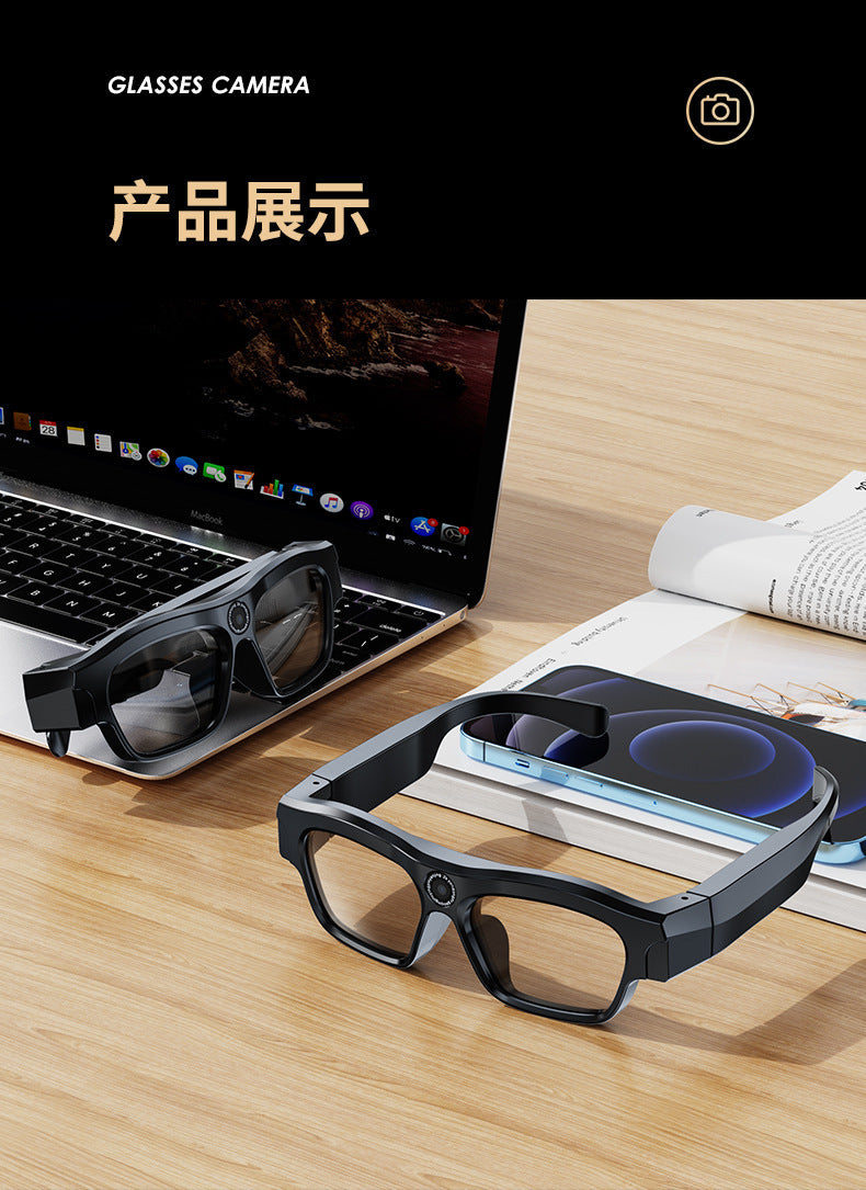 AI Glasses mate2Black Technology Translation Bluetooth Glasses Camera Photo Outdoor Windproof Card Insert Video Glasses