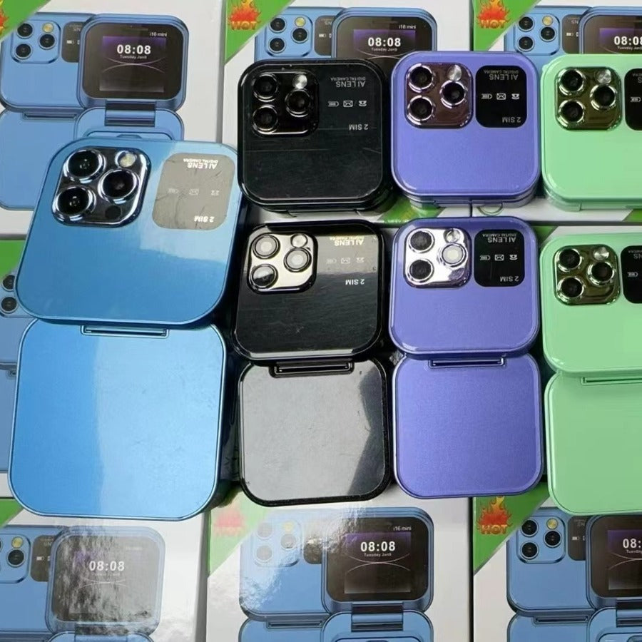 Mini Foldable Feature Phone Flip Cover Elderly Button Phone Pocket Women's Personalized Phone Backup Phone