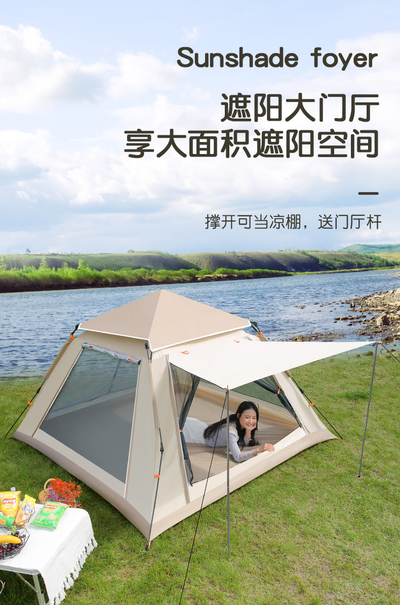 Fully Automatic Quick-Open Tent Outdoor Thickened Windproof Park Camping Portable Foldable Tent Sunshade Windproof