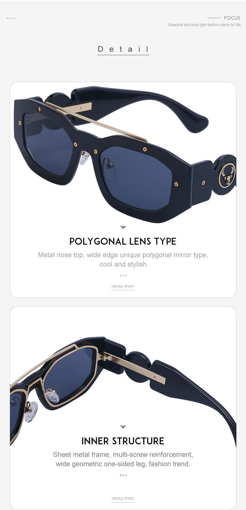 European and American Small Frame Sunglasses for Women UV Protection European and American Internet Celebrity Sunglasses for Women INS Wholesale