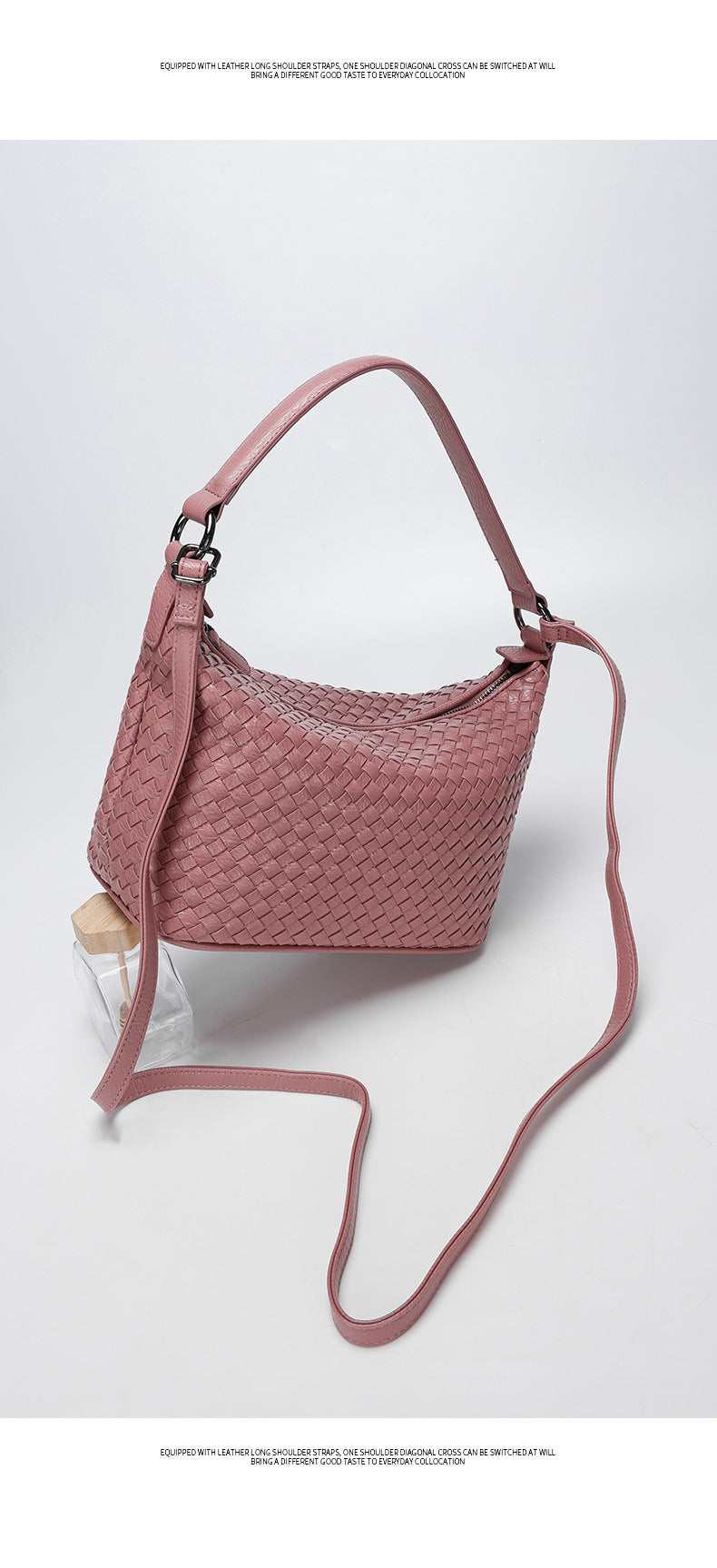 New Simple Basket Bag for Women, Single Shoulder Bag, Underarm Bag, Versatile Handwoven Design, Large Capacity Women's Bag