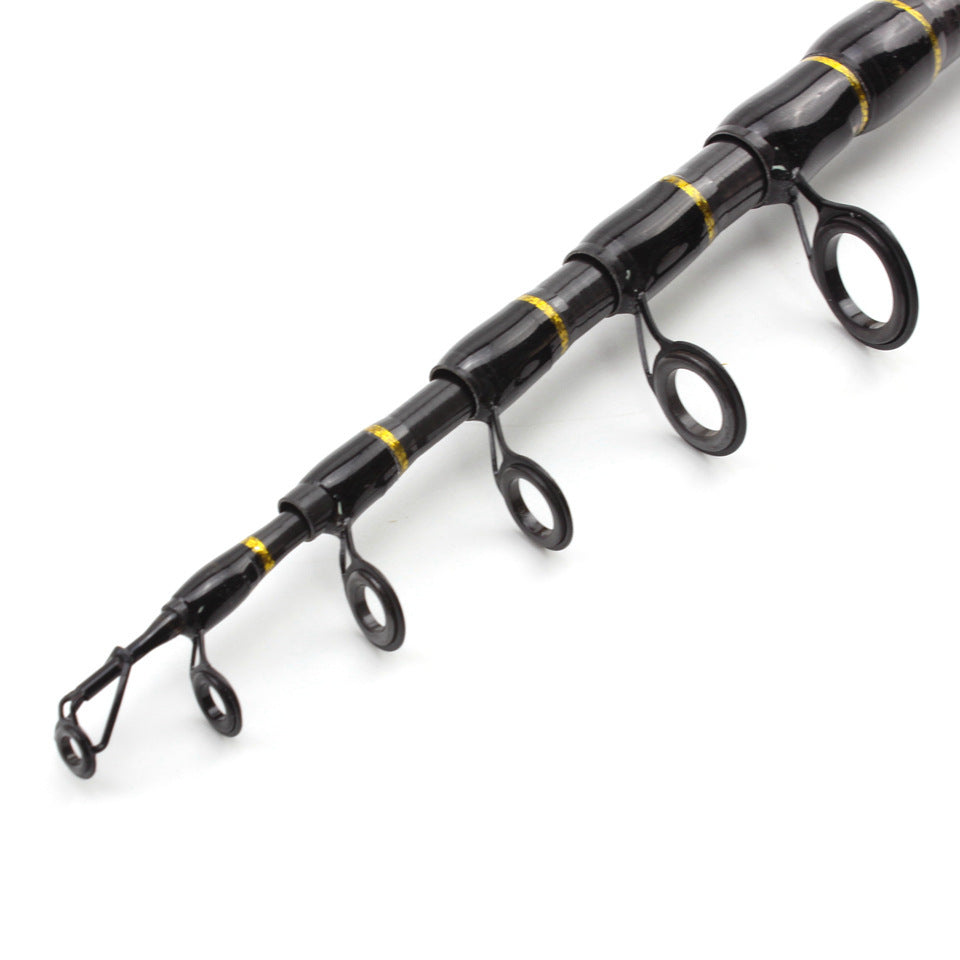 Retractable Lure Rod Carbon Fiber Fishing Rod Ultra-light Ultra-short Comfortable Handle European and American Popular Fishing Rod