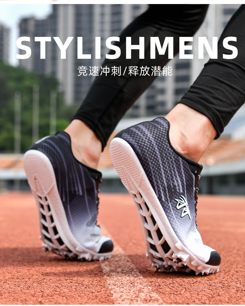 New Track and Field Spikes Men's Full Palm Carbon Plate7Student Physical Education Training Running Shoes for Long Jump and Middle Distance Running for Women
