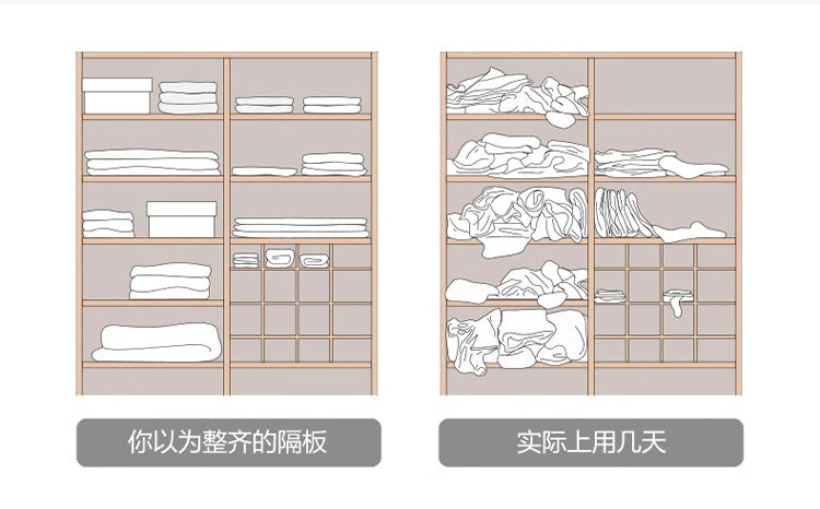 2025New Cream Style Wardrobe for Home Bedroom, Segmented Simple Modern Storage Cabinet, Large Coat Closet