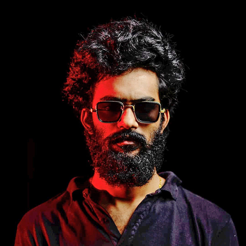 KABIR SINGH Steampunk Small Square Frame Sunglasses for Men High-end Indian Sunglasses Men's Glasses