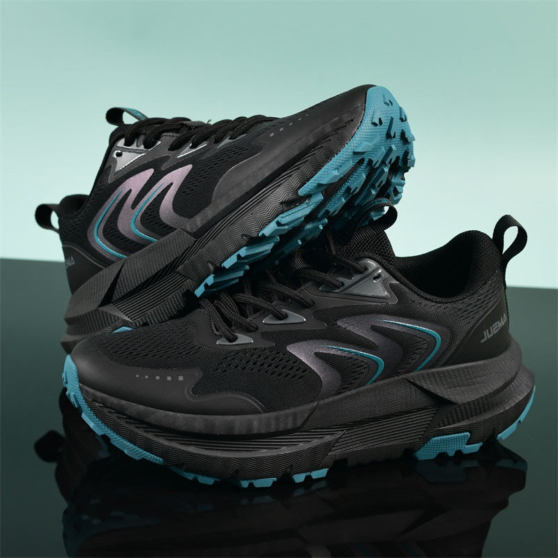 Men's Shoes New2025Mesh Breathable Running Shoes Anti-Slip Shock Absorption Lightweight Soft Sole Sports Shoes Manufacturer Wholesale