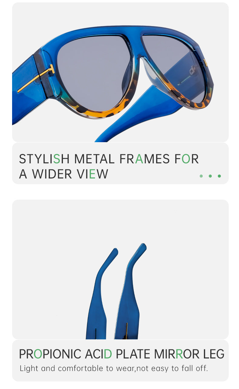 Large Frame Toad Sunglasses for Women Trendy European and American New Fashion Full Frame Sunglasses UV Protection Sun Glasses sunglasses