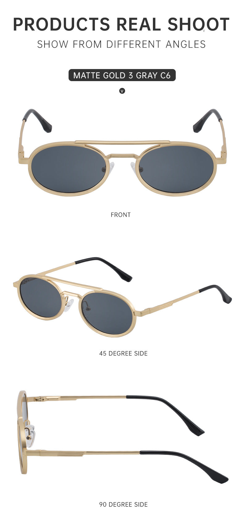 2025New European and American Retro Oval Frame Sunglasses for Men with High-end Spring Sunglasses for Women sunglasses