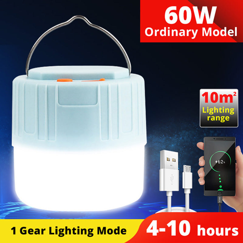 Solar rechargeable tent light with five lighting modes red and white light LED Camping Light Household Power Outage Emergency Light USB Charging
