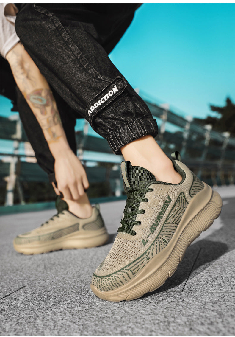 Autumn Breathable Casual Versatile Sports Shoes for Teenagers, Ultra-light Shock-absorbing Dad Trendy Shoes, Travel Hiking Shoes with Cushioning