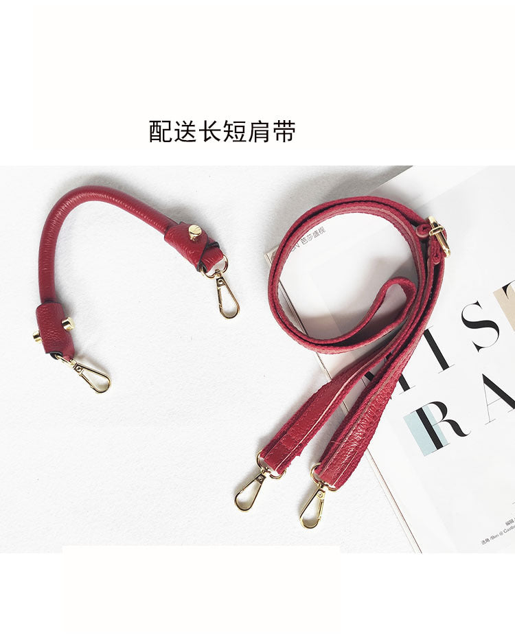 Guangzhou Shiling Genuine Leather Women's Bag for Middle-aged Moms, Small Square Bag, Top Layer Cowhide, Single Shoulder Crossbody Bag, Versatile