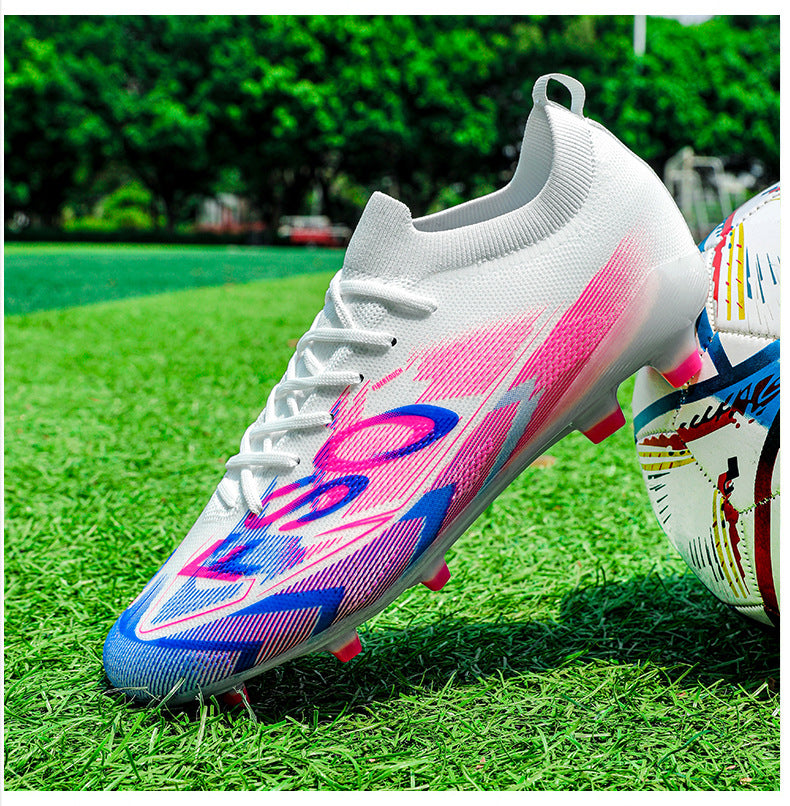 Manufacturer Football Shoes Long Spikes Student Adult Outdoor Turf Training Shoes Professional Competition Sports Shoes Wholesale