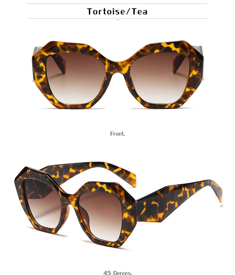 Sunglasses for Women New Irregular Frame Sunglasses for Women European and American Trendy Large Frame Sunglasses Sun Protection Glasses