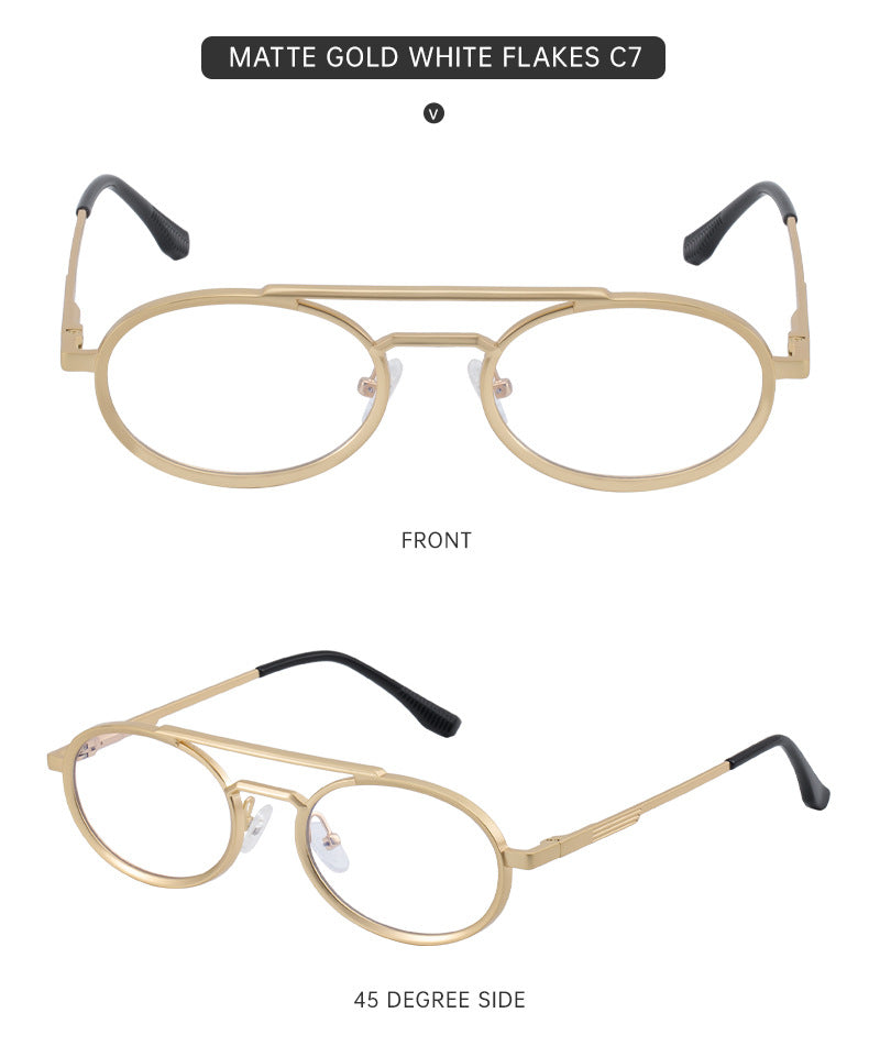 2025New European and American Retro Oval Frame Sunglasses for Men with High-end Spring Sunglasses for Women sunglasses