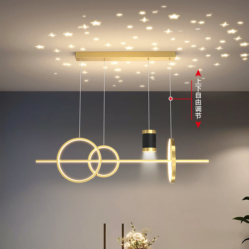 Living Room Pendant Light Modern Minimalist Lighting Internet Celebrity Light Luxury Nordic Lamp Creative Starry Sky Bedroom Bar Counter Dining Room Pendant Light