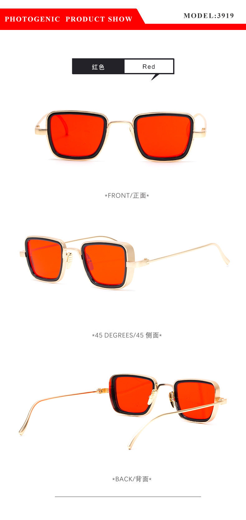 KABIR SINGH Steampunk Small Square Frame Sunglasses for Men High-end Indian Sunglasses Men's Glasses