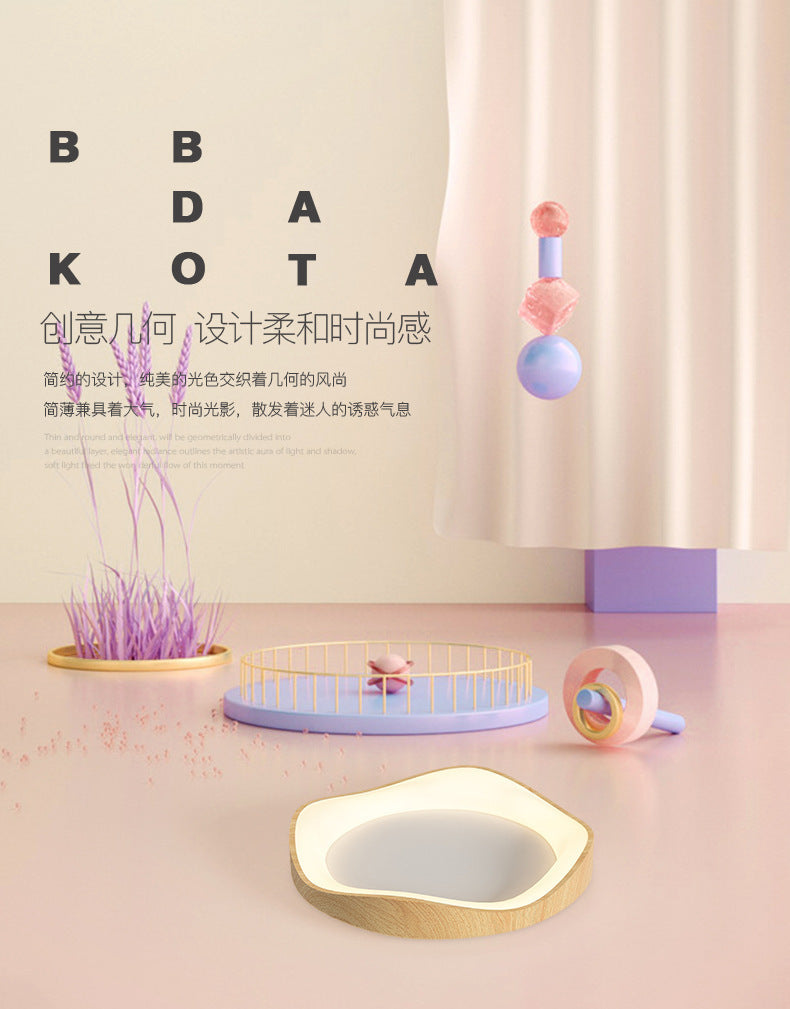 Modern Minimalist Nordic Light Luxury Bedroom Lamp Japanese Style Solid Wood Room Lamp Wabi-Sabi Style High-End Personality Ceiling Lamp