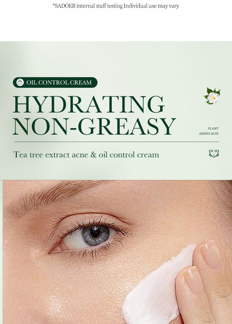 Full English Tea Tree Skincare Set SADOER Cleansing, moisturizing, hydrating five-piece set for  foreign trade wholesale