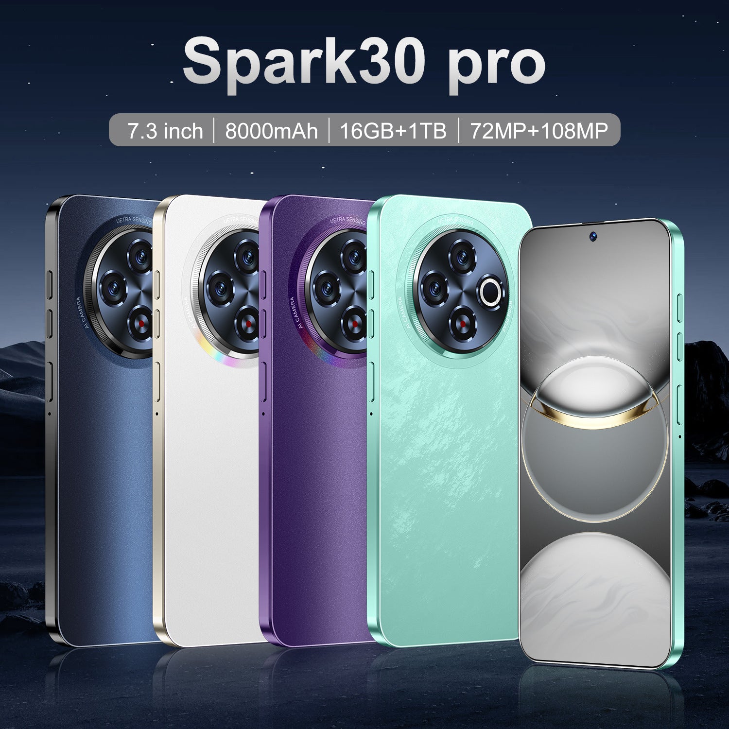 Bestselling Mobile Phone Spark30 Pro Android Phone7.3Large Screen16+1T Smartphone compatible