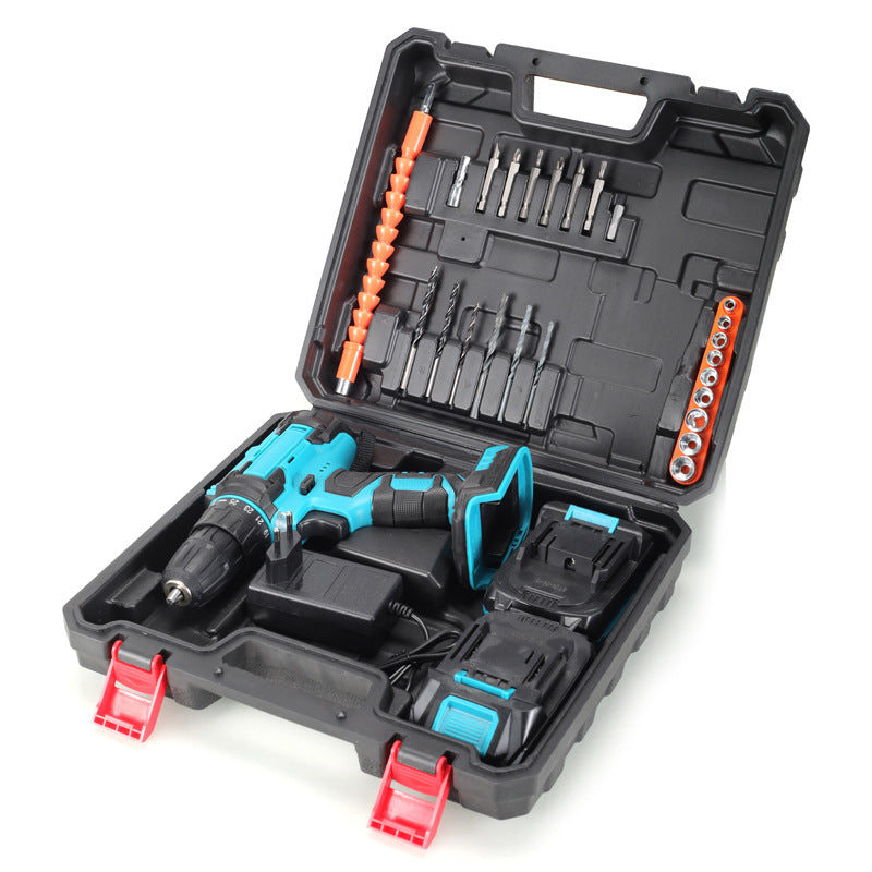 21v Multifunctional rechargeable lithium electric drill Household Impact Electric Screwdriver Set Drill