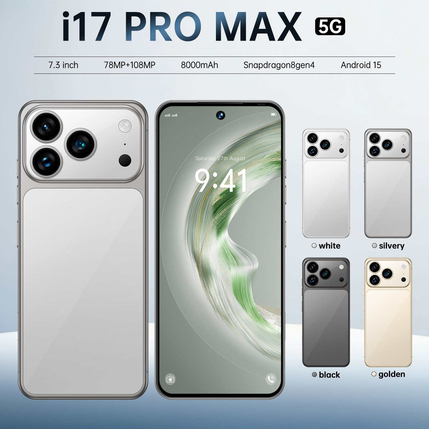 Hot Sale i17 Pro Max Android Smartphone16+1T Factory Direct Sales Mobile Phones