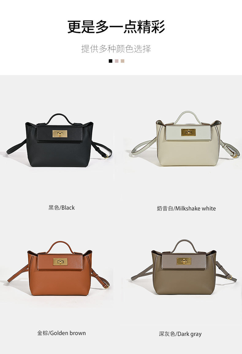 New European and American Style Kelly Bag Versatile Dumpling Bag High-Quality Texture Top Layer Fashion Women's Handbag Tote Shoulder Crossbody Bag