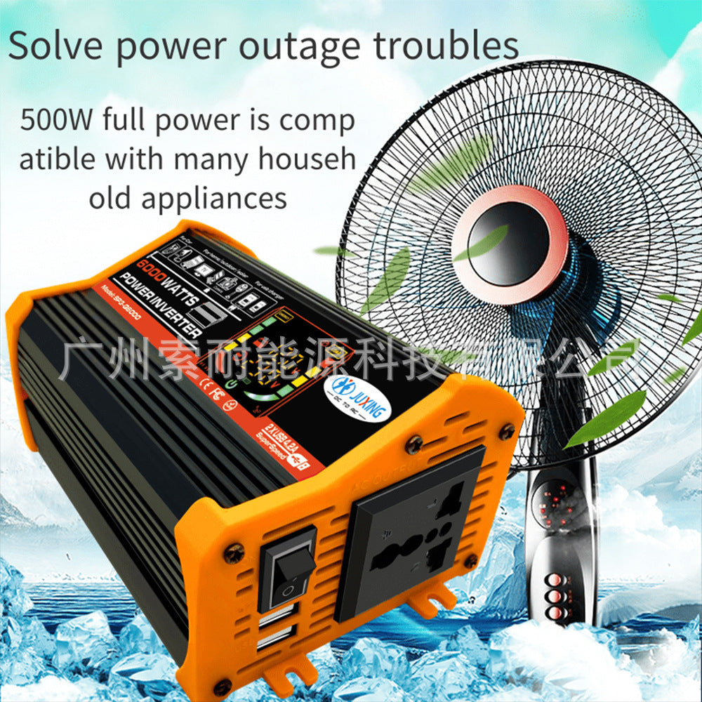 Automobile and Motorcycle Parts Car Inverter Power Supply500W Car Charger Adapter12V Turn110V/220V Vehicle Inverter