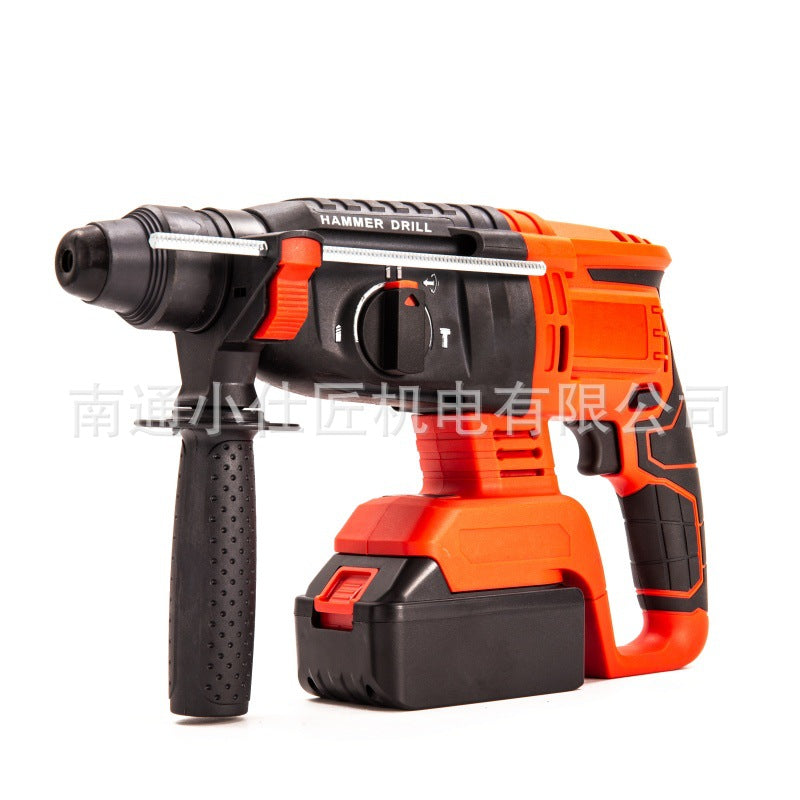 Rotary Hammer Drill Cordless Lithium Electric Hammer High Power Variable Speed3Functional Brushless Impact Drilling Tool with Drill Bit