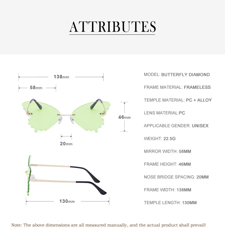 New Style Sunglasses for Women with Rhinestones Butterfly Sunglasses Trendy Personality Halloween Party Quirky Cool Glasses