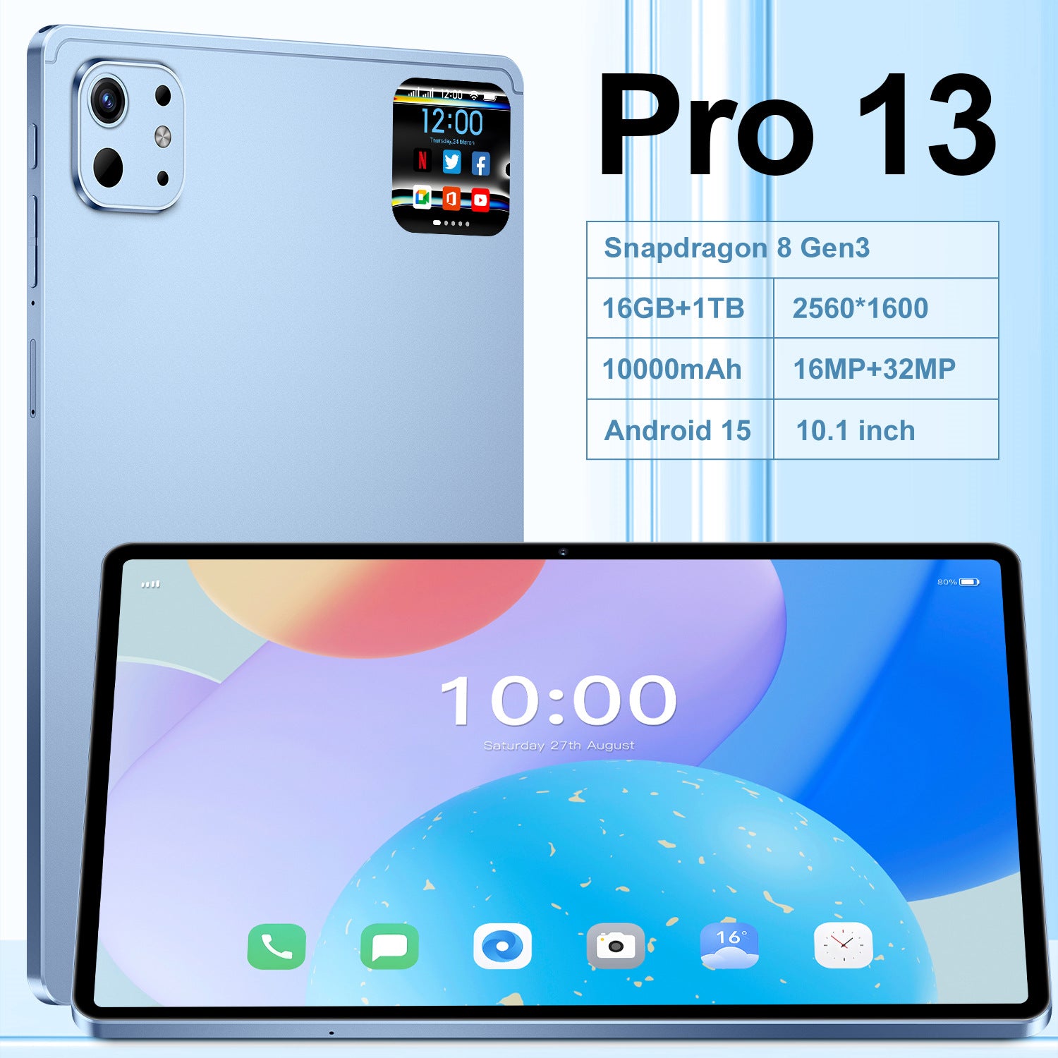 New Hot-Selling Tablet Computer10.1Inch Pro 13 Android16+1TB HD Screen Wholesale Southeast Asia