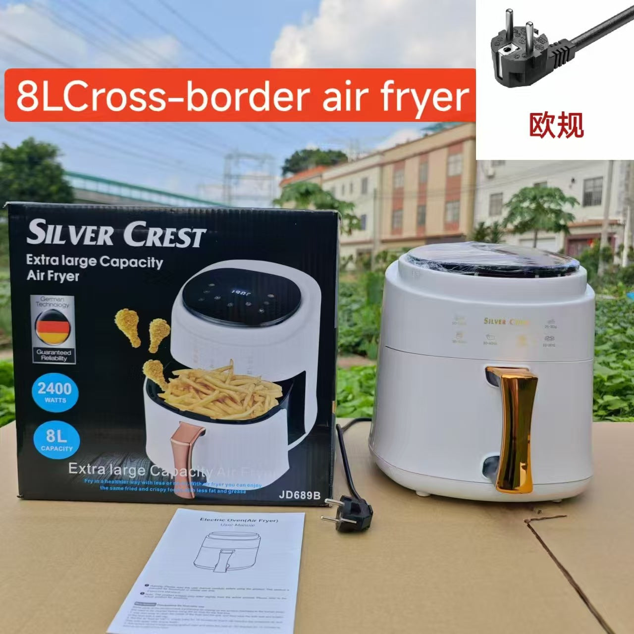8LAir fryer Visual Touch Fryer Large Capacity Intelligent Fully Automatic Electric Fryer French Fries Oven Machine
