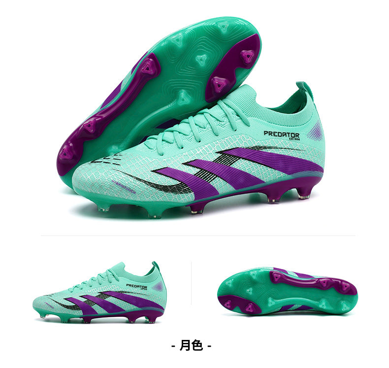 2025New Football Shoes for Men and Women, Youth Students, Fashionable and Comfortable, Long Spikes, Low-top, Factory Direct Sale