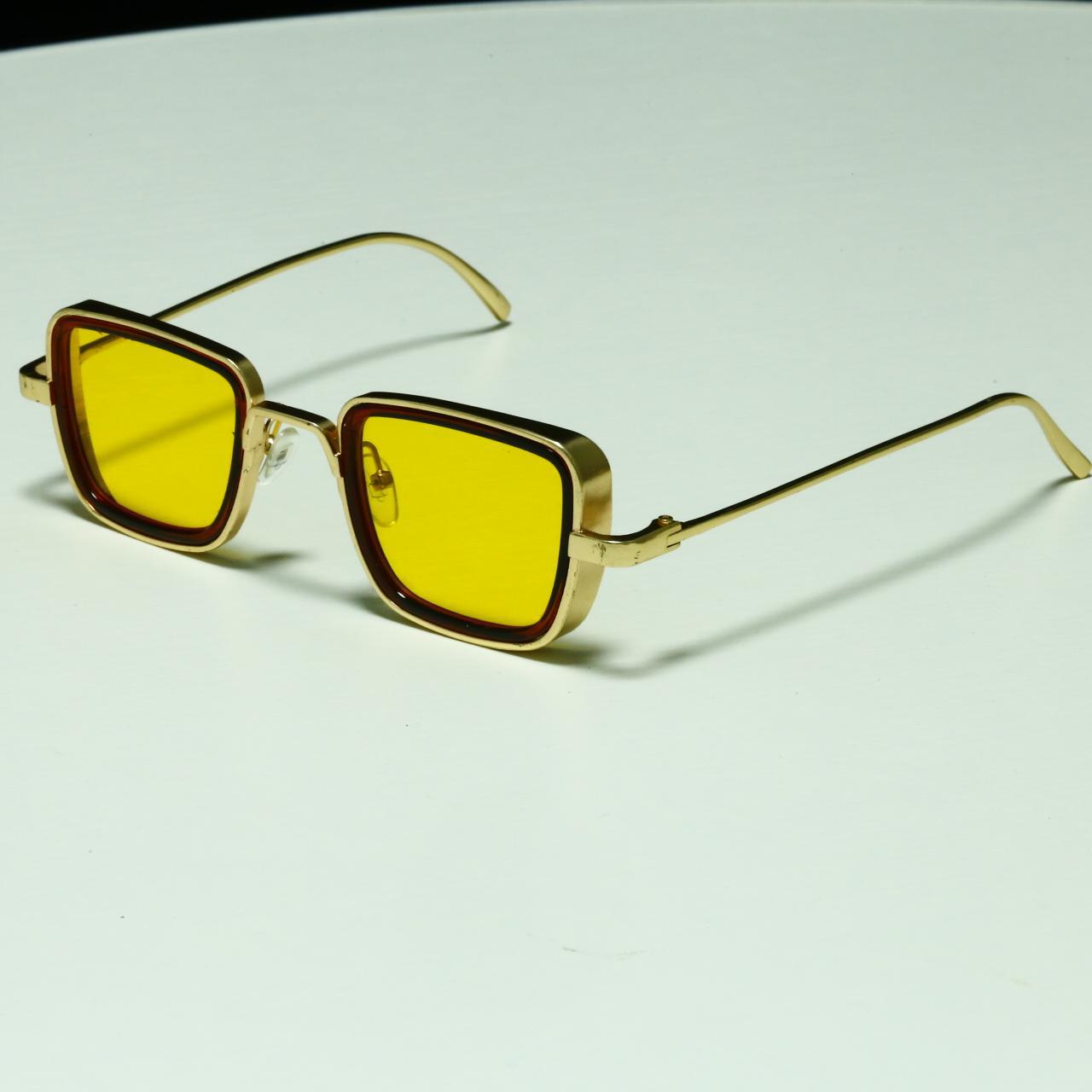 KABIR SINGH Steampunk Small Square Frame Sunglasses for Men High-end Indian Sunglasses Men's Glasses