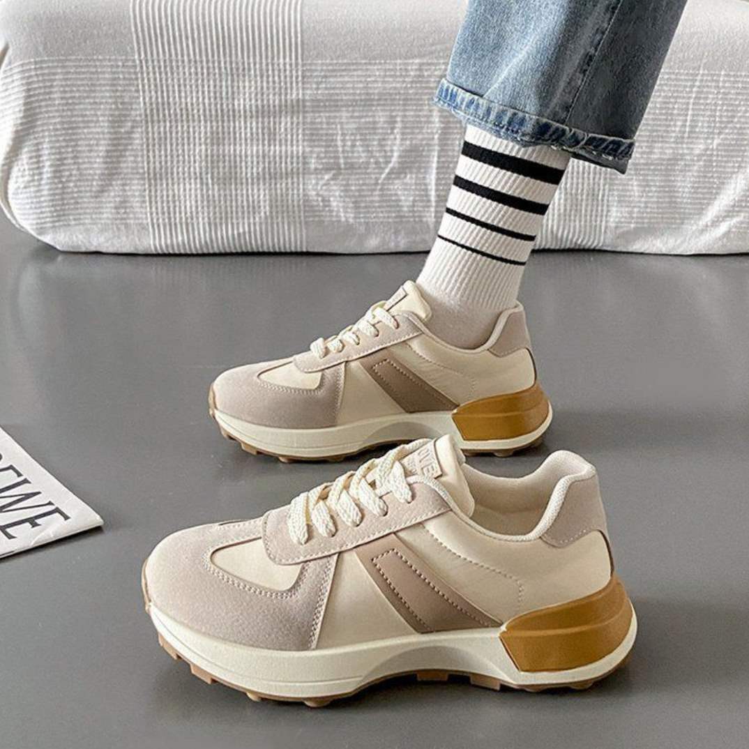 Thick-Soled Waffle Waist-Accentuating Women's Sneakers2025Spring and summer new retro fashion height-increasing running sports casual shoes