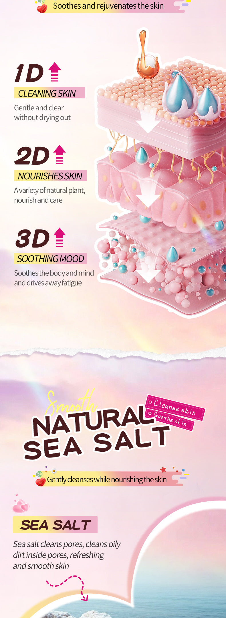 Cross-border Heart-shaped Bath Bomb120g  Deep Cleansing Body Bath Bath Salts Export Manufacturer Wholesale