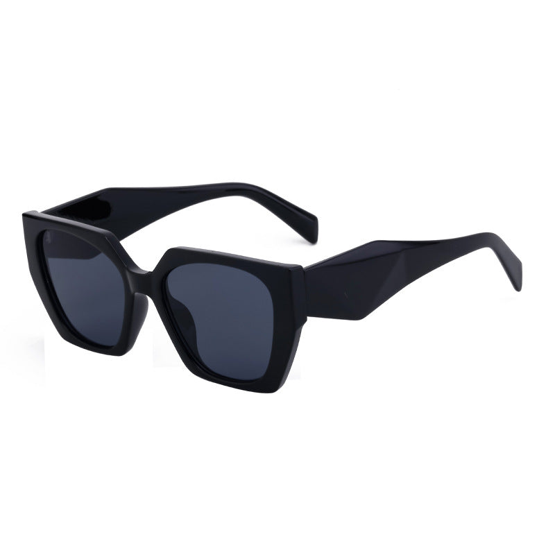 New Fashion Cat Eye Wide Leg Sunglasses for Women with High-end Feel ins Wholesale full frame sunglasses UV protection