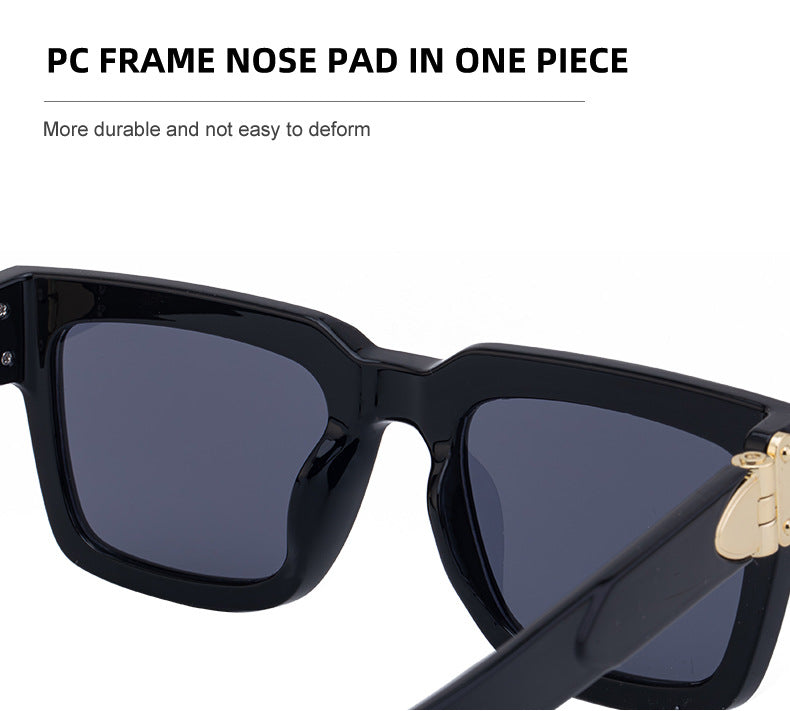 2025 New European and American Style Square Frame Sunglasses for Men High-end Feel 0k Rich Man Sunglasses Men Trendy sunglasses