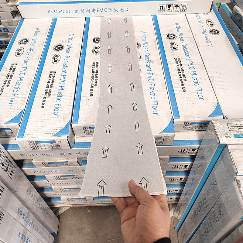 PVC Plastic Floor Stickers Self-Adhesive Wood Grain Cement Floor Stickers Special for Bedroom Waterproof Non-Slip Floor Renovation Chinese Style