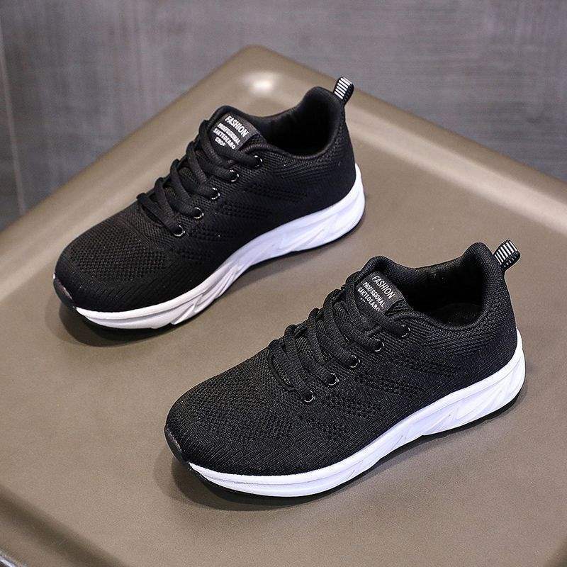 Women's Shoes2025New Spring Lightweight Mom Sports Shoes Shock Absorbing Running Shoes Black Soft Sole Long Standing Work Shoes